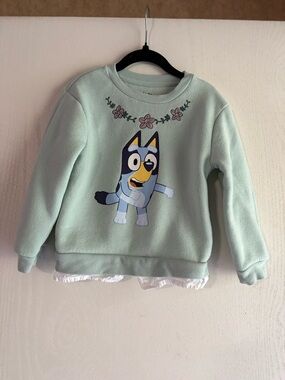 Lucy Mint Green Cartoon Character Sweatshirt